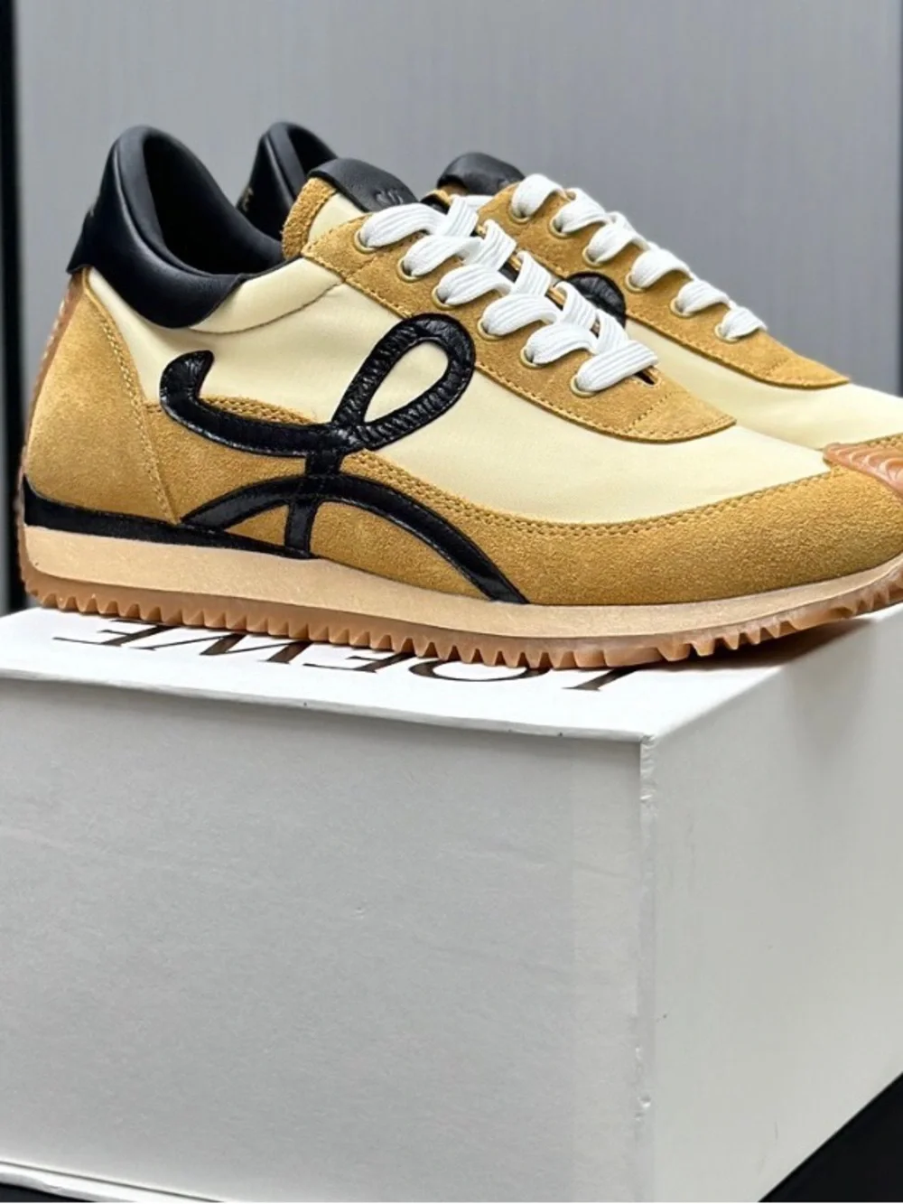 Women’s Athletic Sneakers in Mustard and Black